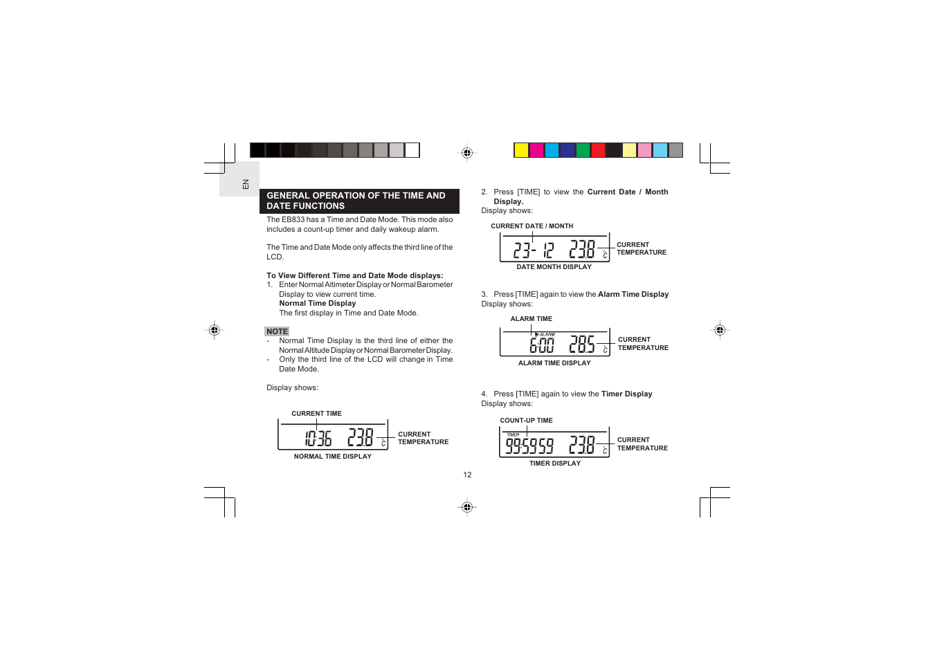 Oregon Scientific EB833 User Manual | Page 12 / 19