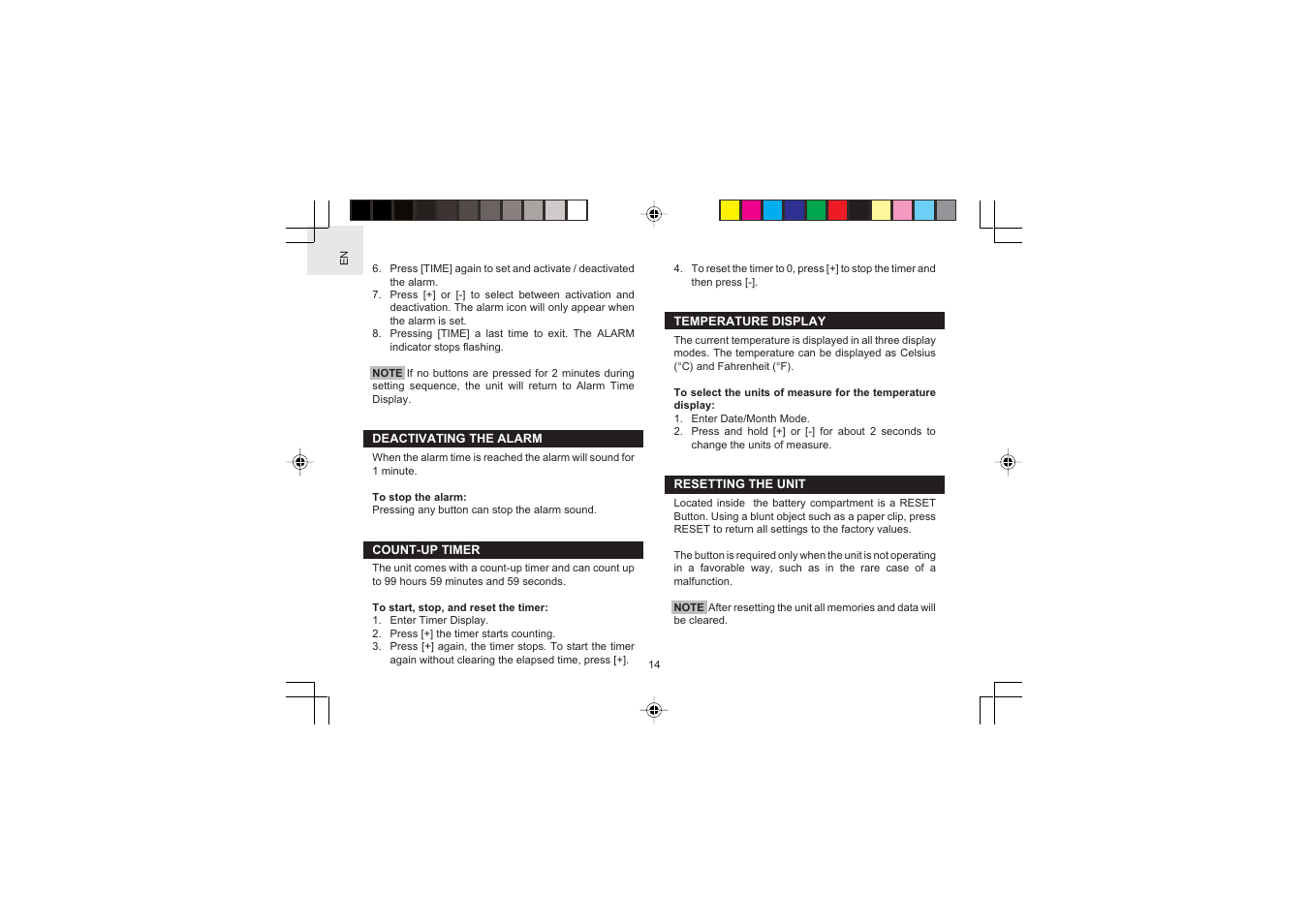 Oregon Scientific EB833 User Manual | Page 14 / 19