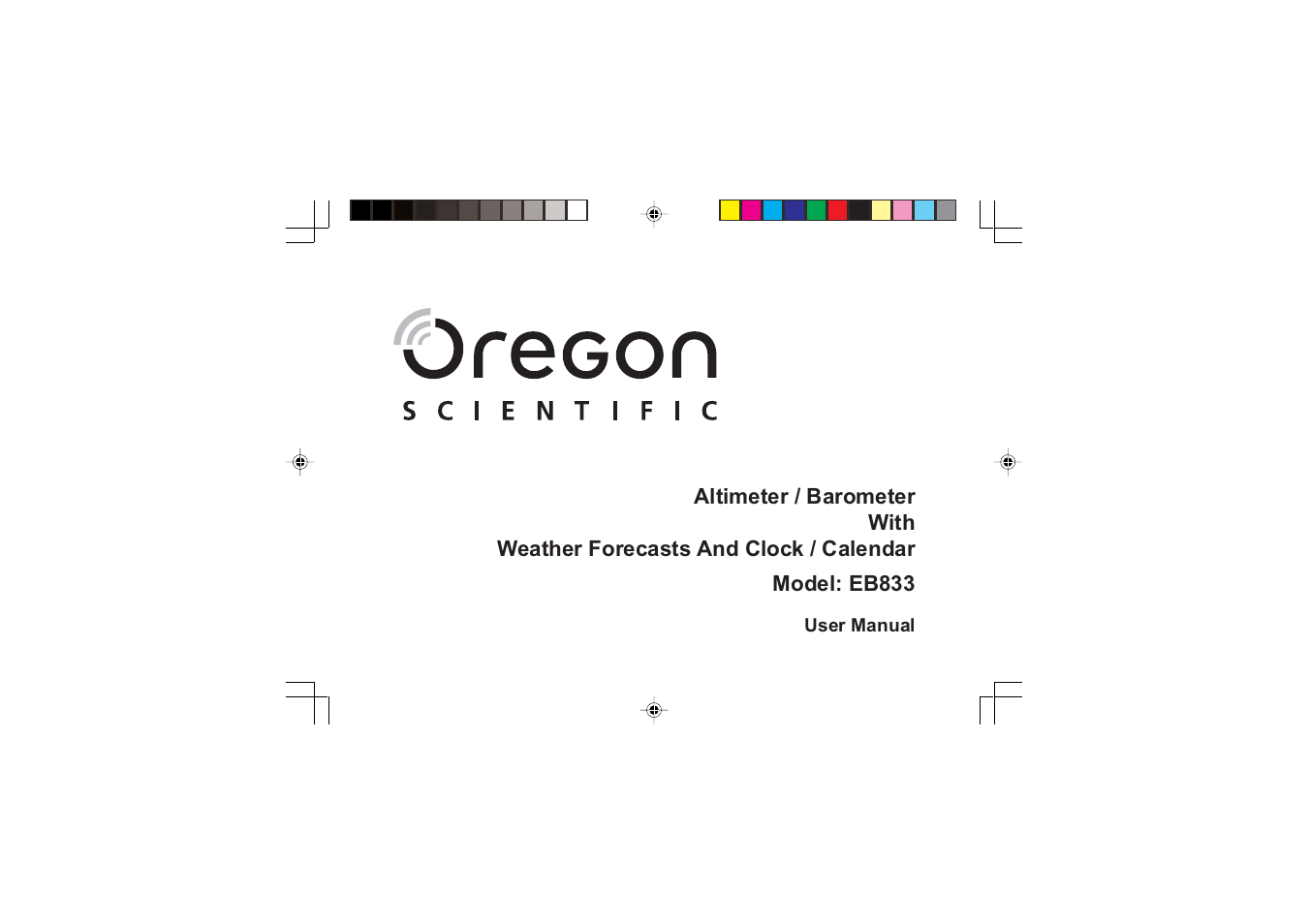 Oregon Scientific EB833 User Manual | Page 19 / 19