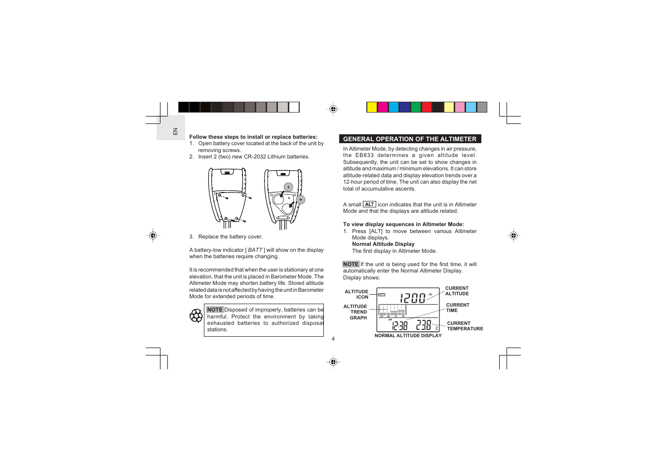 Oregon Scientific EB833 User Manual | Page 4 / 19