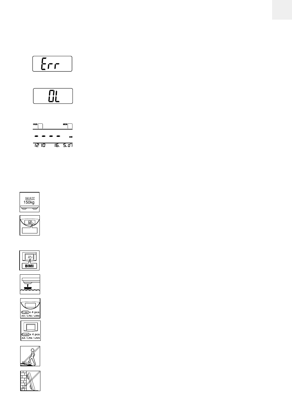 Oregon Scientific BMI Body Weight Monitor BWR102 User Manual | Page 7 / 11