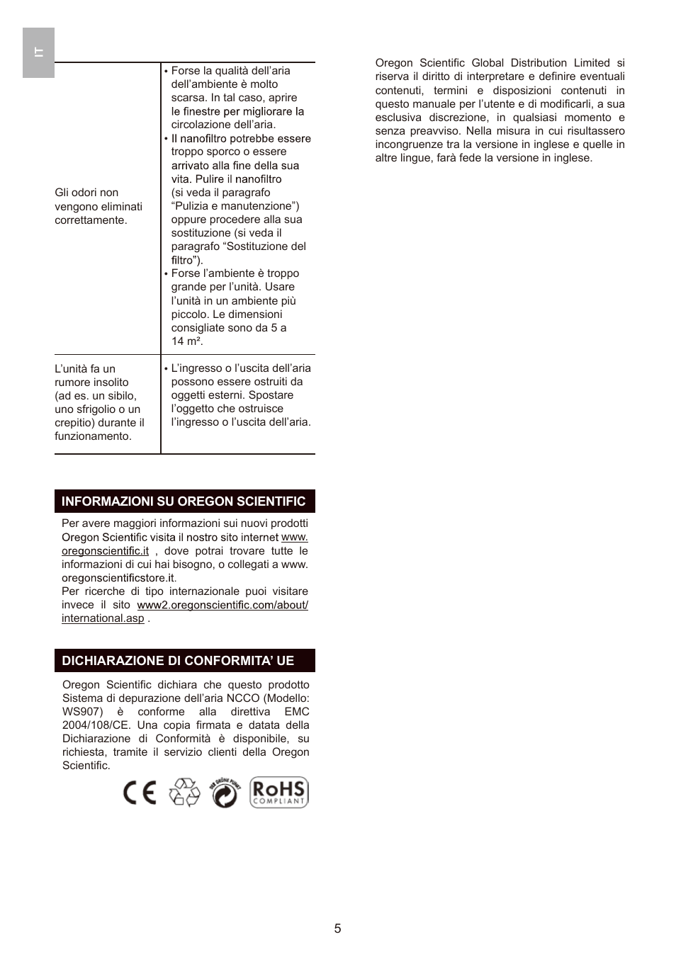 Oregon Scientific WS907 User Manual | Page 13 / 59