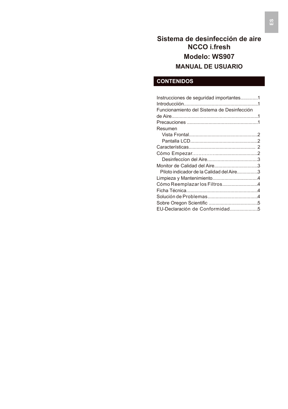 Manual de usuario | Oregon Scientific WS907 User Manual | Page 26 / 59