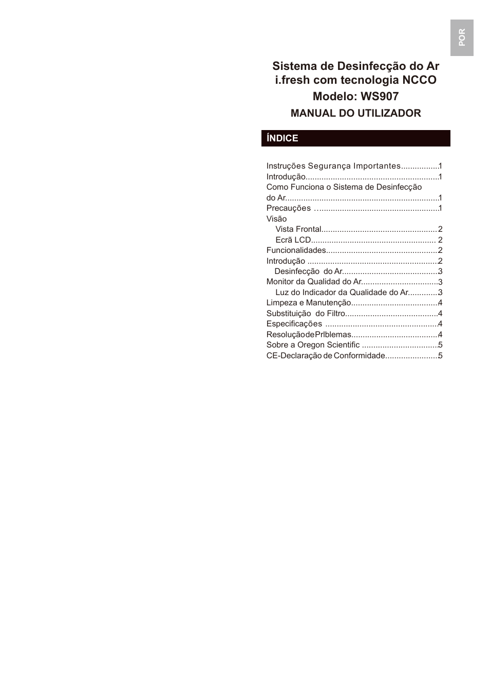 Manual do utilizador | Oregon Scientific WS907 User Manual | Page 32 / 59