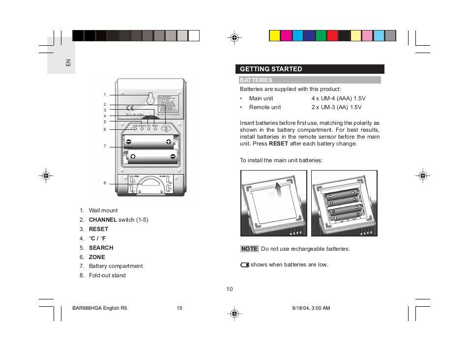 Oregon Scientific TREVISO SLEEK BAR988HGA User Manual | Page 11 / 28