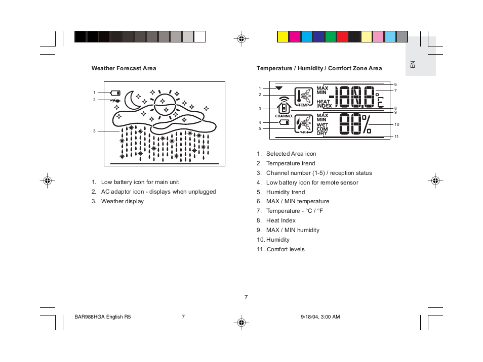 Oregon Scientific TREVISO SLEEK BAR988HGA User Manual | Page 8 / 28