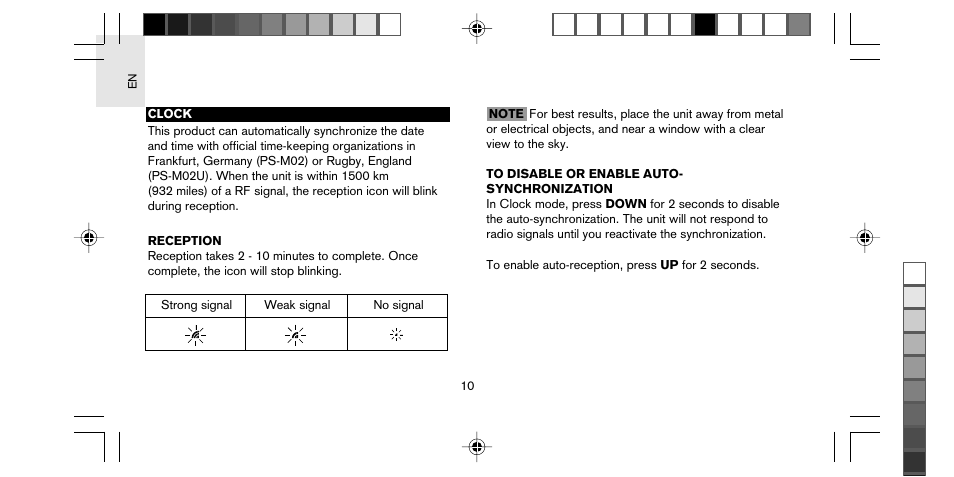 Oregon Scientific STARCK PS-M02 User Manual | Page 11 / 27