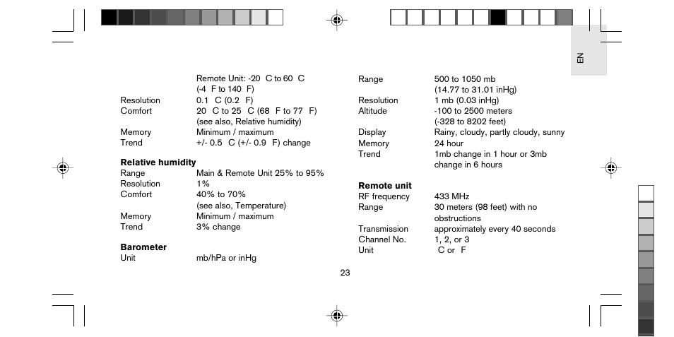 Oregon Scientific STARCK PS-M02 User Manual | Page 24 / 27