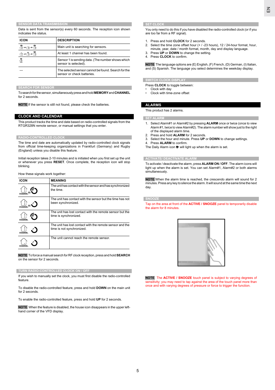 Oregon Scientific Mirror Weather Station MR238 User Manual | Page 5 / 9