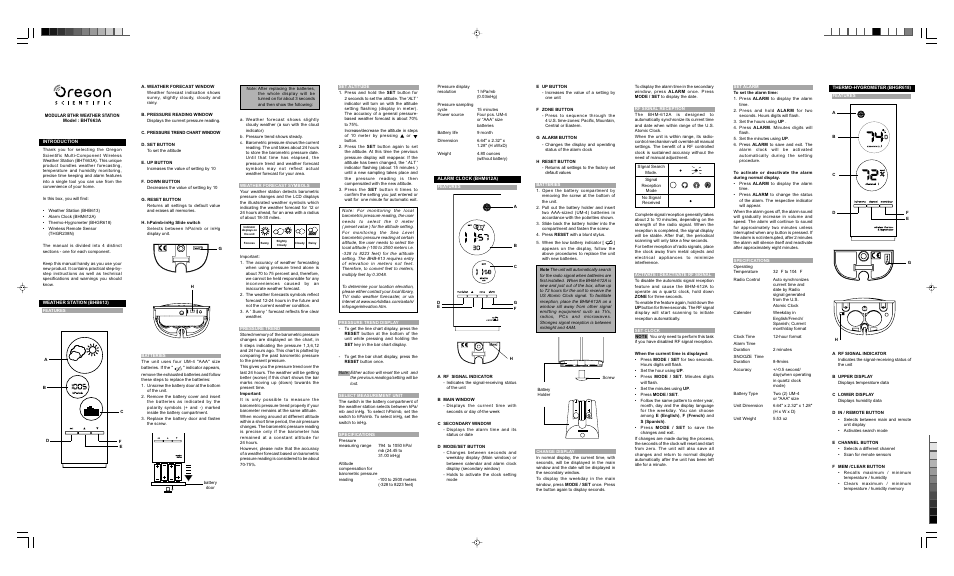 Oregon Scientific BHT663A User Manual | 2 pages