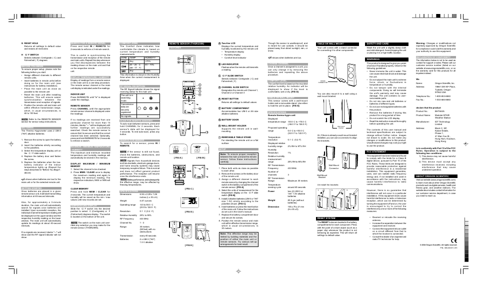 Oregon Scientific BHT663A User Manual | Page 2 / 2