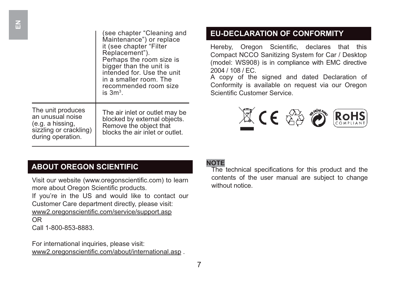 Oregon Scientific i.fresh WS908 User Manual | Page 10 / 97