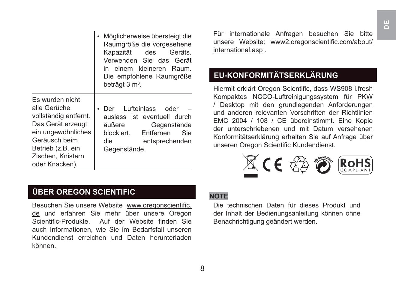 Oregon Scientific i.fresh WS908 User Manual | Page 41 / 97
