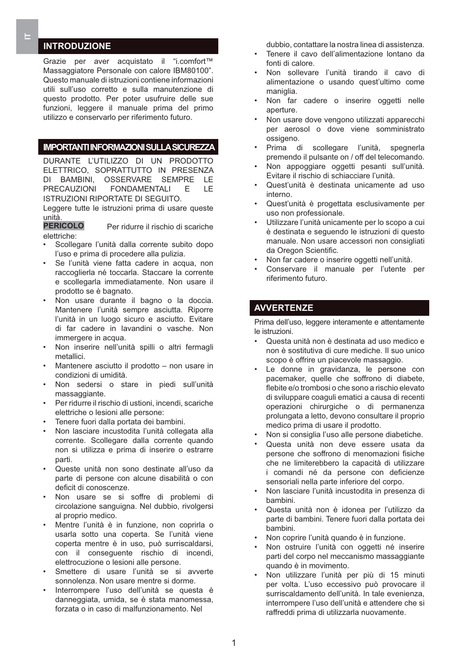 Oregon Scientific IBM80010 User Manual | Page 10 / 61