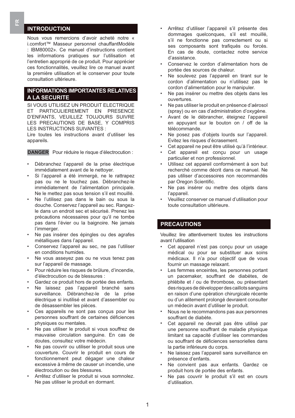 Oregon Scientific IBM80010 User Manual | Page 16 / 61