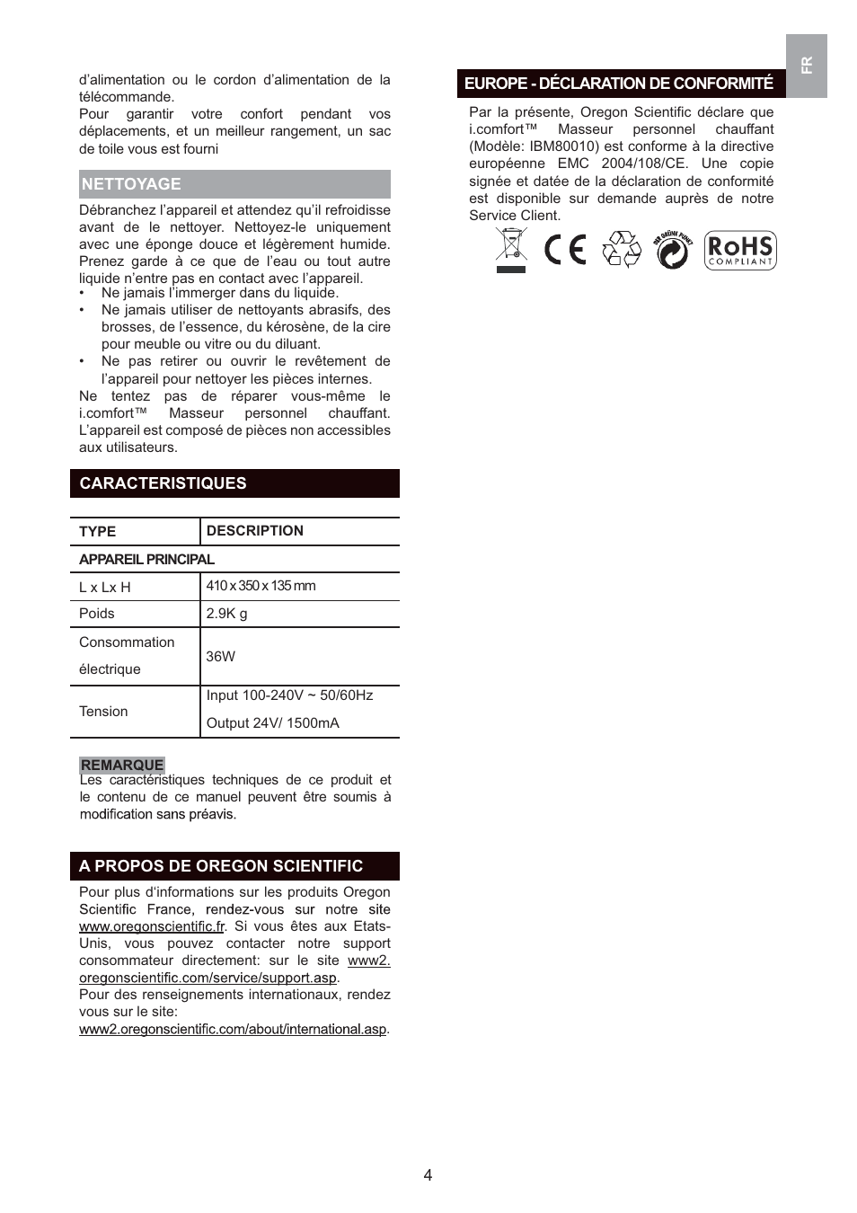 Oregon Scientific IBM80010 User Manual | Page 19 / 61