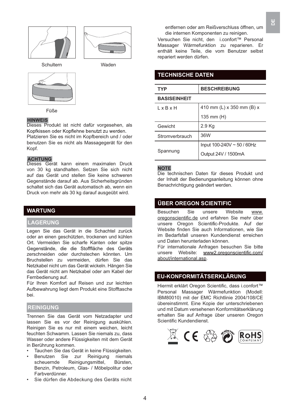 Oregon Scientific IBM80010 User Manual | Page 25 / 61