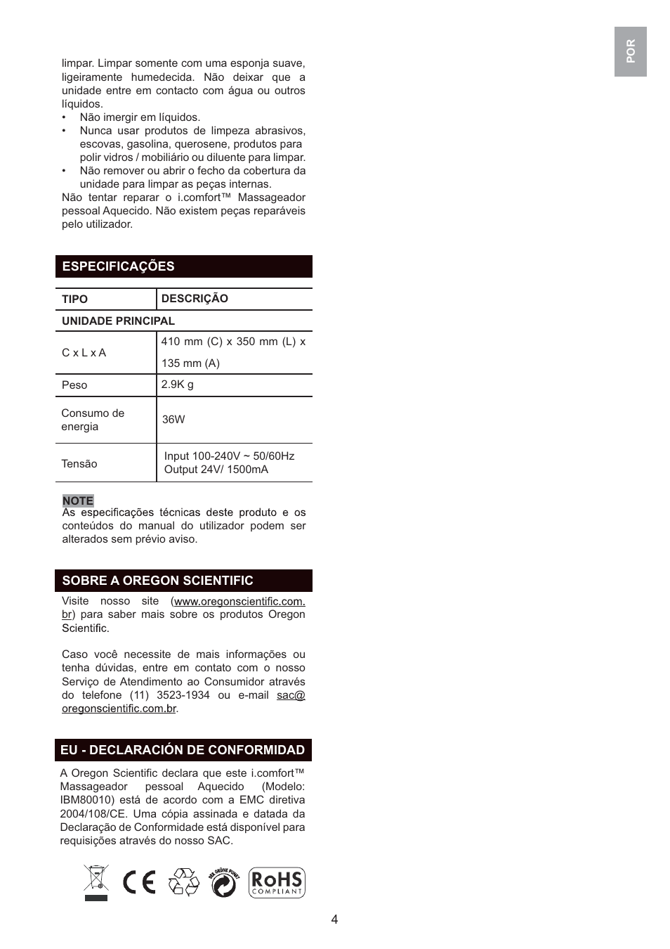 Oregon Scientific IBM80010 User Manual | Page 37 / 61