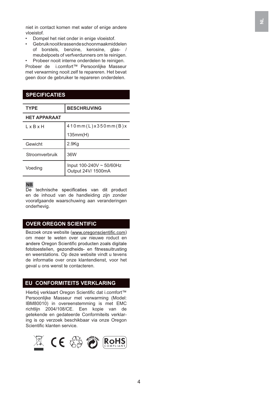 Oregon Scientific IBM80010 User Manual | Page 43 / 61