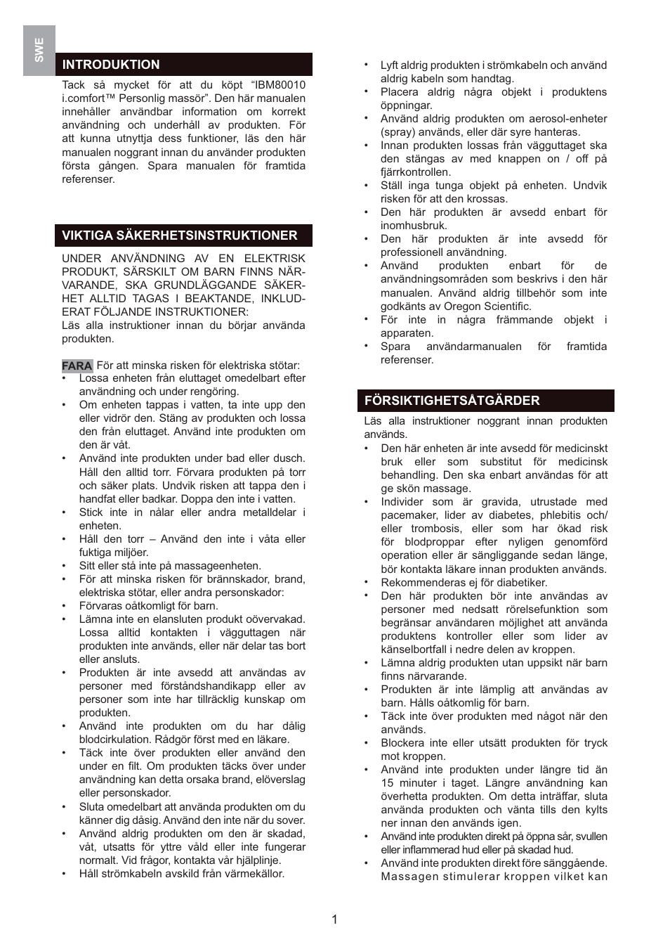 Oregon Scientific IBM80010 User Manual | Page 46 / 61