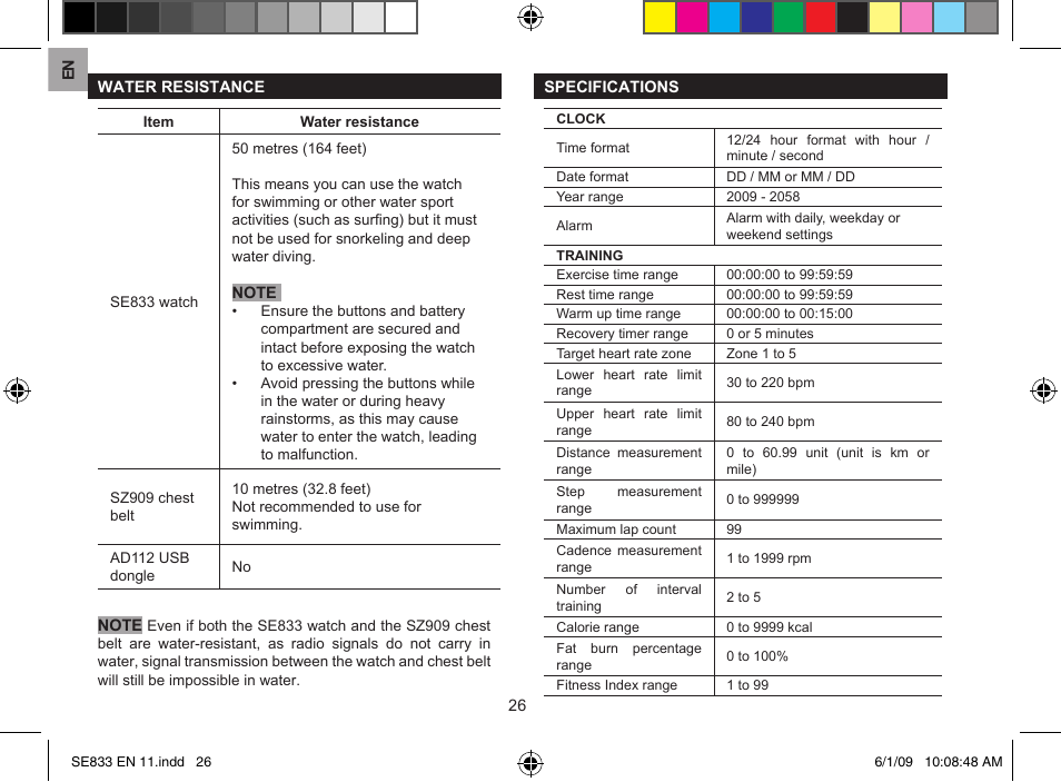 Oregon Scientific SE833 User Manual | Page 26 / 29