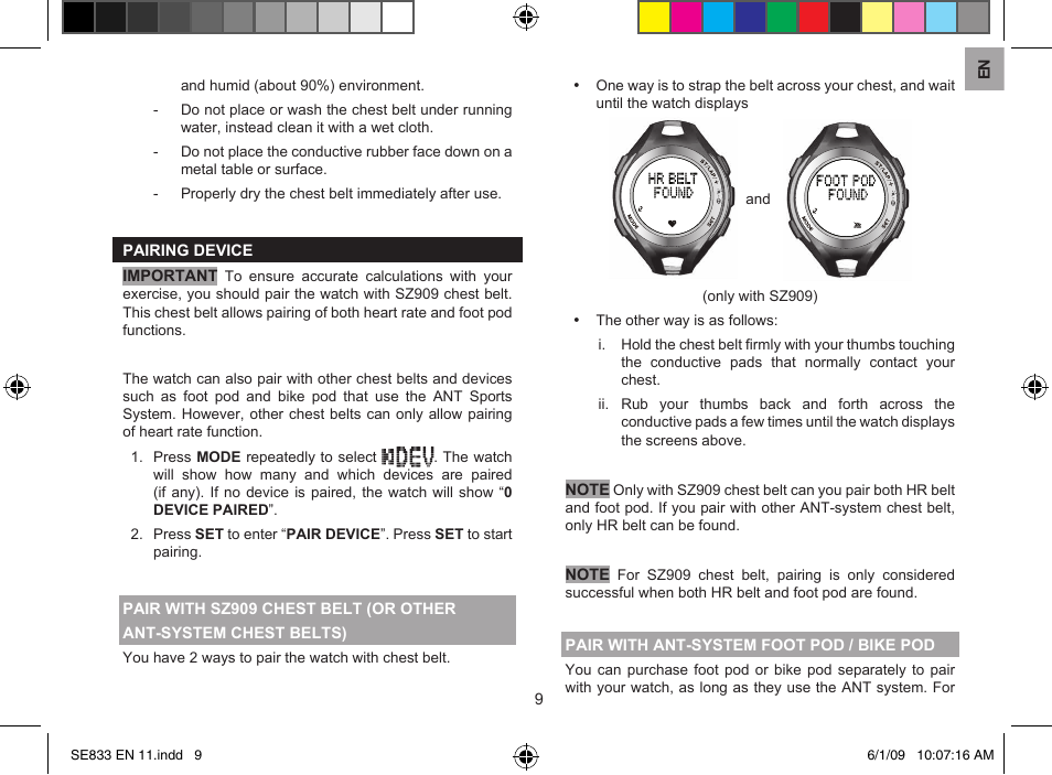 Oregon Scientific SE833 User Manual | Page 9 / 29