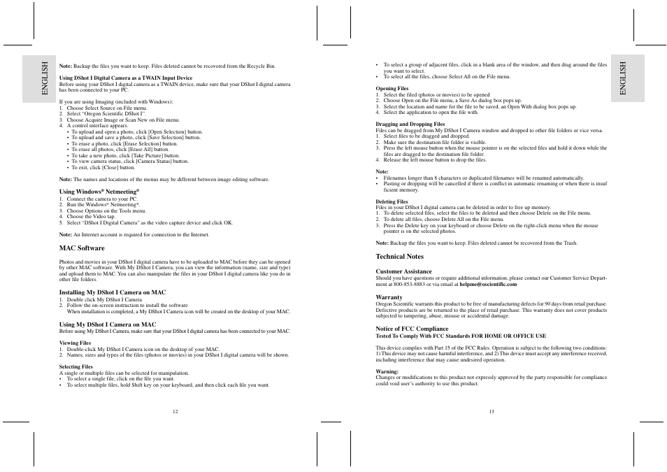 Oregon Scientific DS6868 User Manual | Page 7 / 8