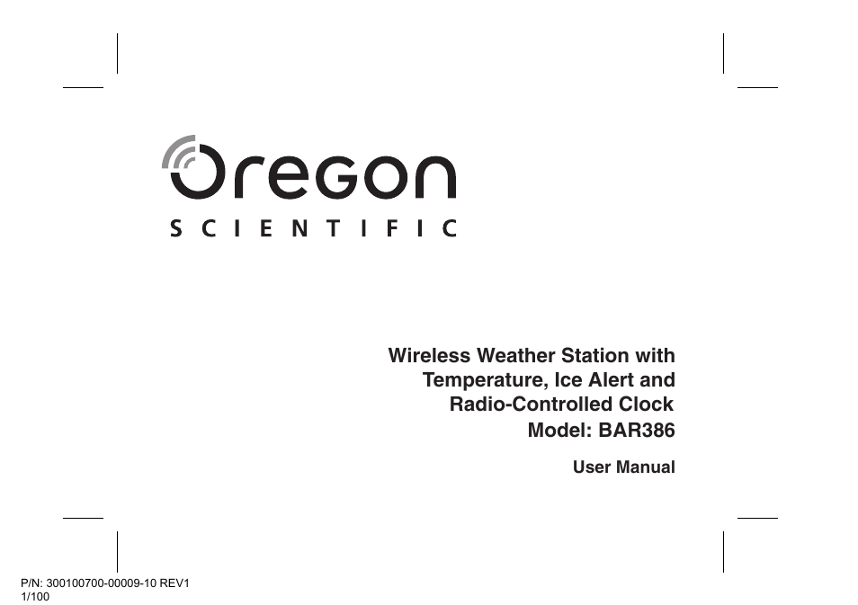 Oregon Scientific Wireless Weather Station With Temperature User Manual | 12 pages