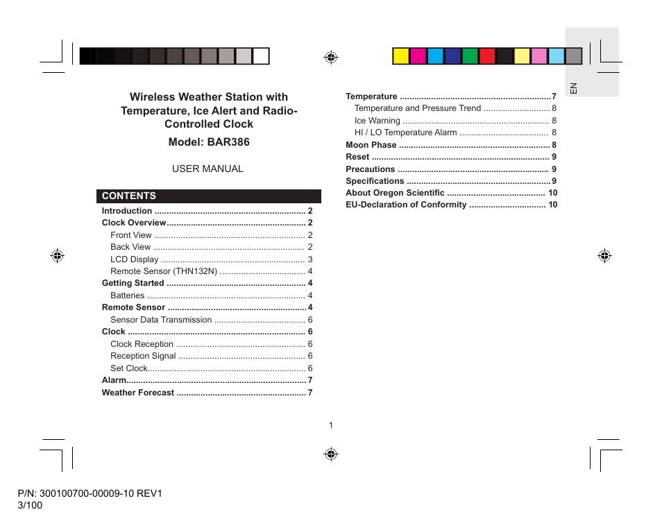 Oregon Scientific Wireless Weather Station With Temperature User Manual | Page 2 / 12