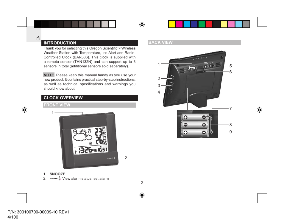 Oregon Scientific Wireless Weather Station With Temperature User Manual | Page 3 / 12