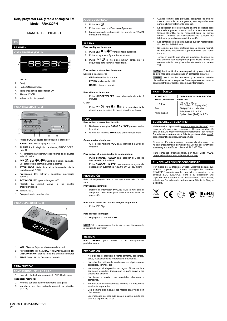 Oregon Scientific RRA320PN User Manual | Page 2 / 10