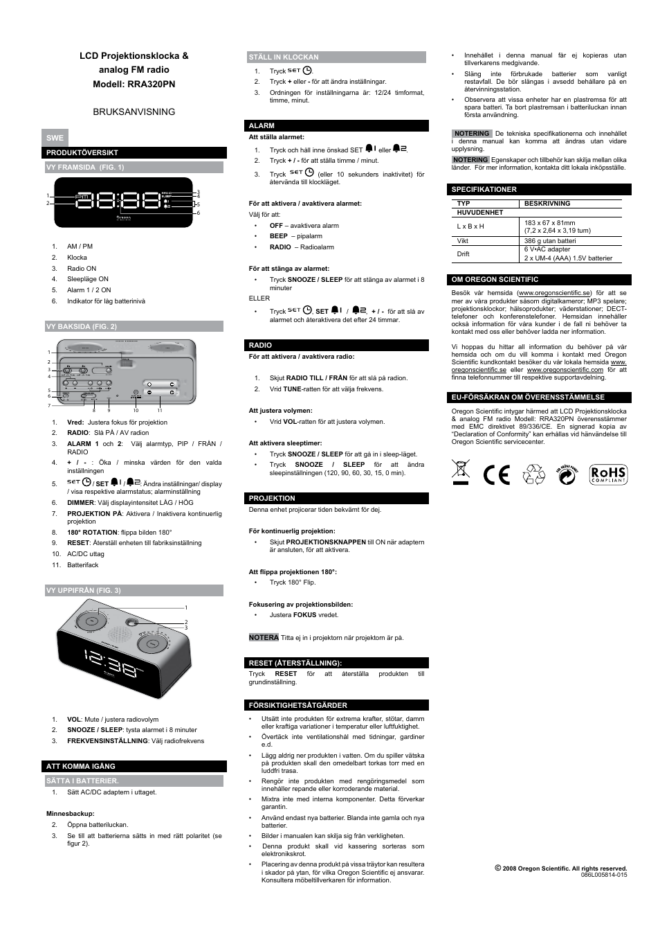 Oregon Scientific RRA320PN User Manual | Page 8 / 10