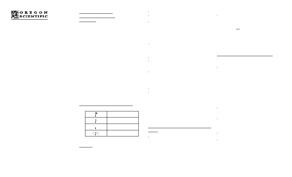 Oregon Scientific Radio Controlled Projection Clock RM318PA User Manual | 2 pages