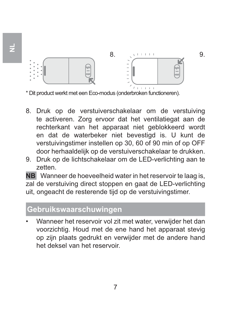 Gebruikswaarschuwingen | Oregon Scientific WS904 User Manual | Page 116 / 171