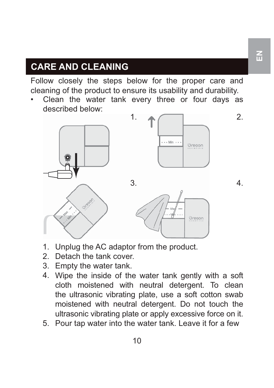 Care and cleaning | Oregon Scientific WS904 User Manual | Page 13 / 171