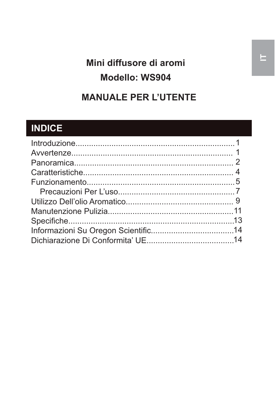 Oregon Scientific WS904 User Manual | Page 19 / 171