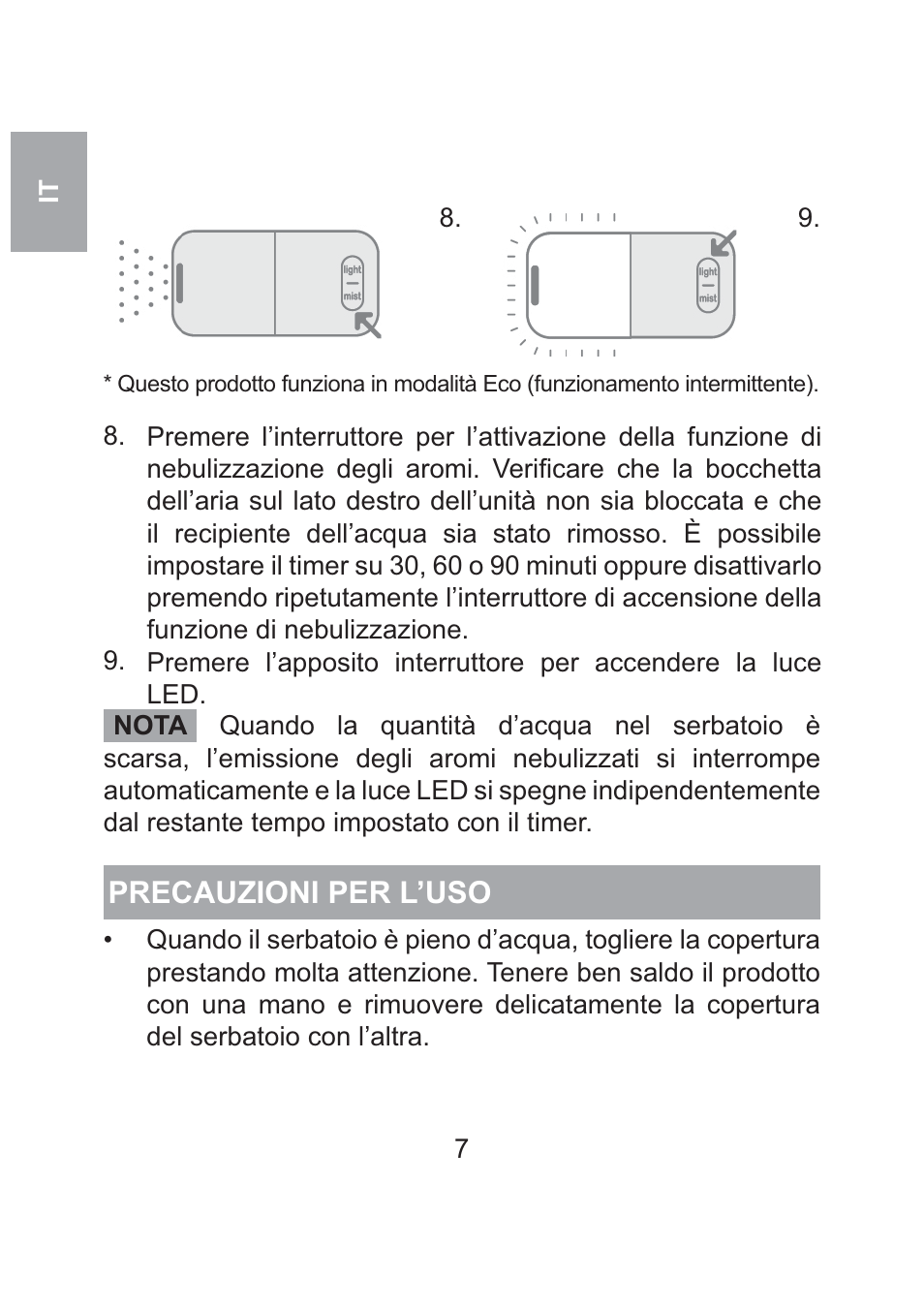 Precauzioni per l’uso | Oregon Scientific WS904 User Manual | Page 26 / 171