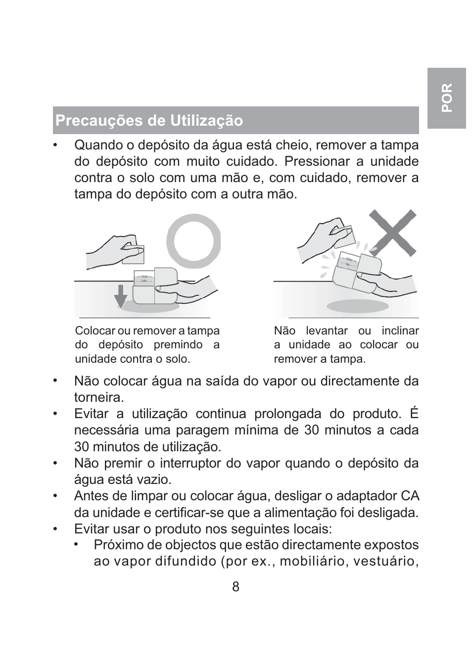 Precauções de utilização | Oregon Scientific WS904 User Manual | Page 99 / 171