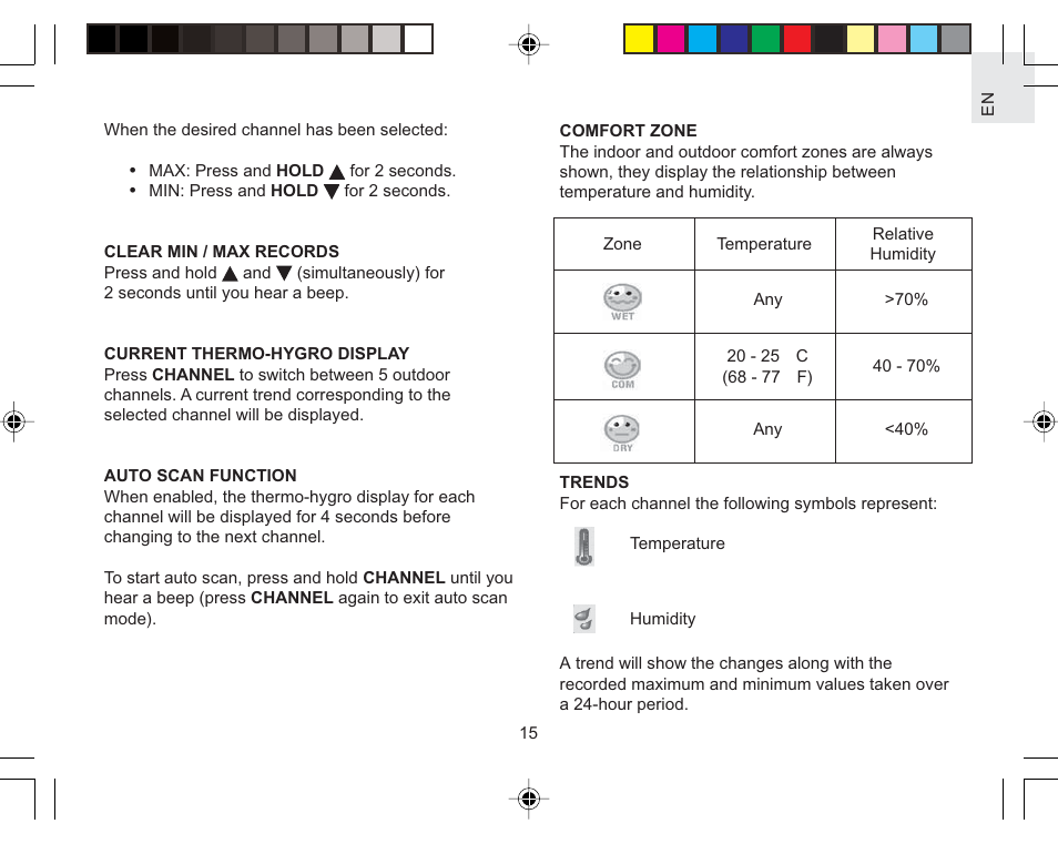Oregon Scientific Color Weather Station AWS888N User Manual | Page 15 / 21