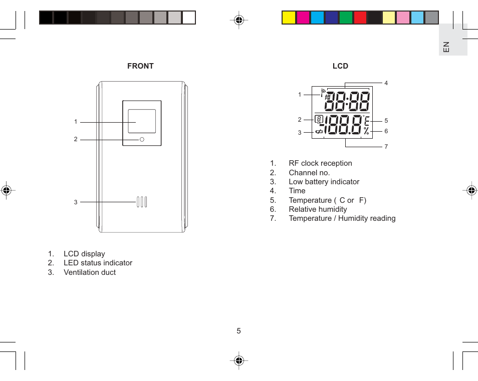 Oregon Scientific Color Weather Station AWS888N User Manual | Page 5 / 21