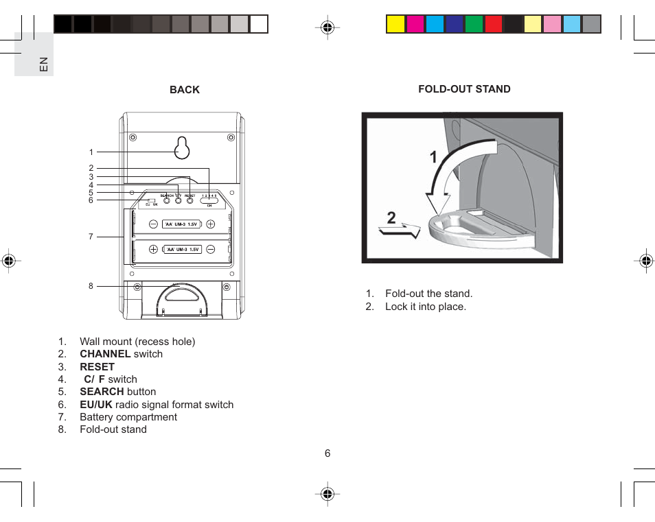 Oregon Scientific Color Weather Station AWS888N User Manual | Page 6 / 21