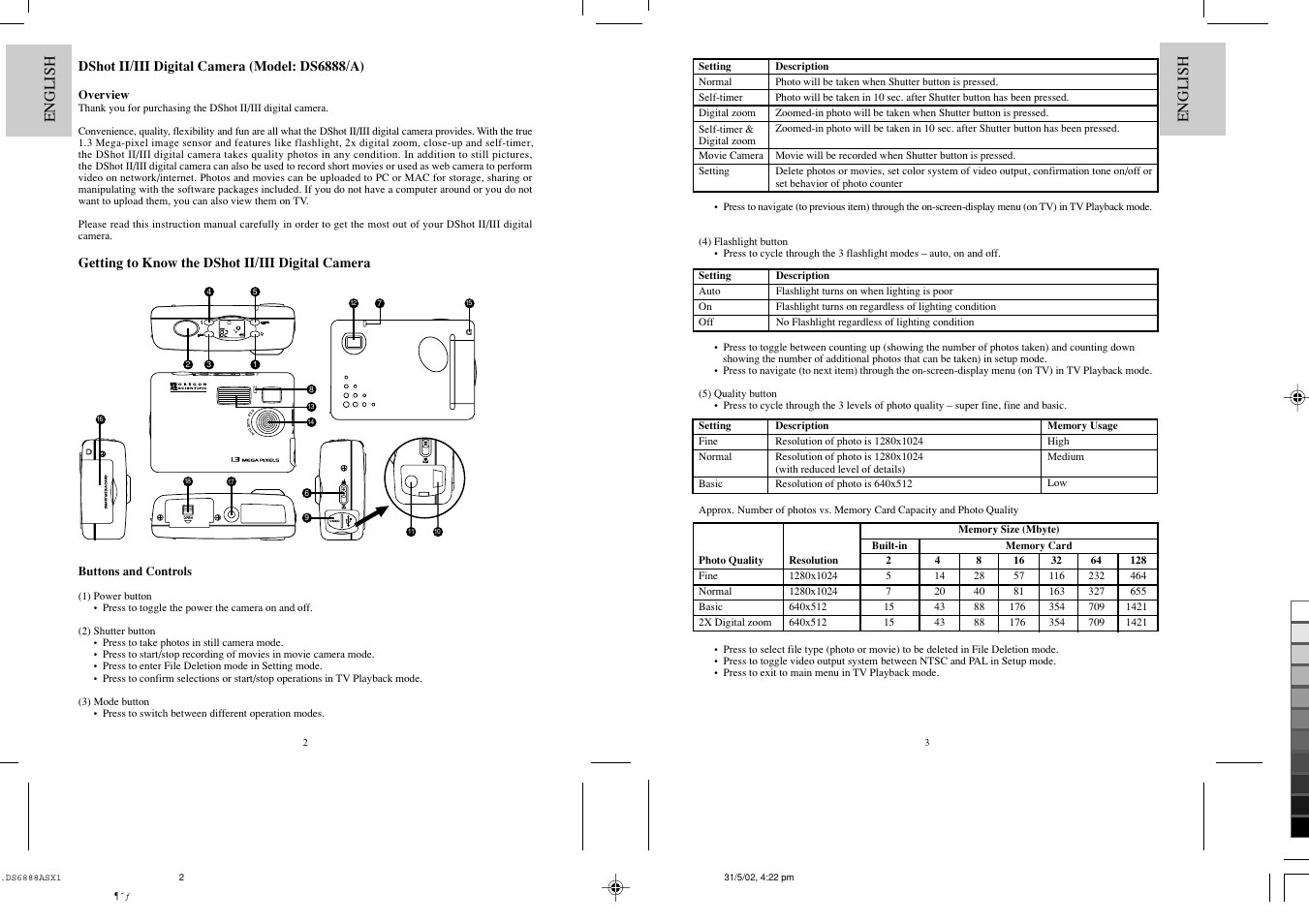 Oregon Scientific DSHOT DS6888/A User Manual | Page 2 / 9