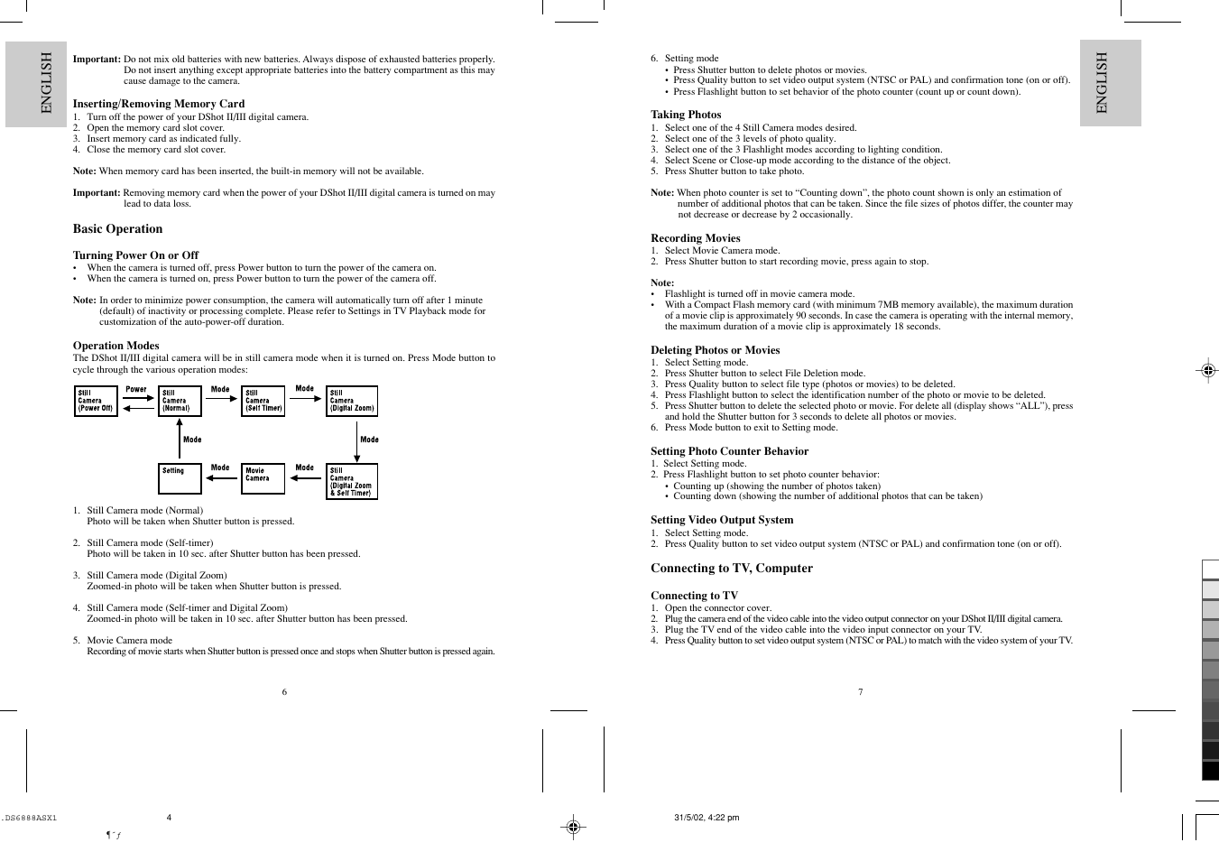 Oregon Scientific DSHOT DS6888/A User Manual | Page 4 / 9