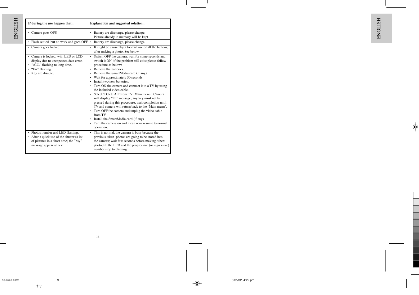 Oregon Scientific DSHOT DS6888/A User Manual | Page 9 / 9