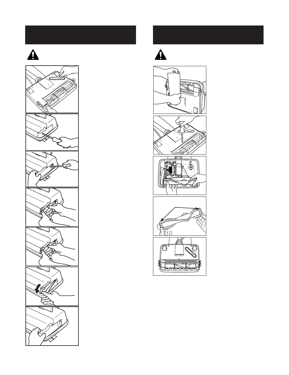 Ow to, Eplace a, Djust or | Eplace, Rush | Oreck XL2605HH User Manual | Page 6 / 8