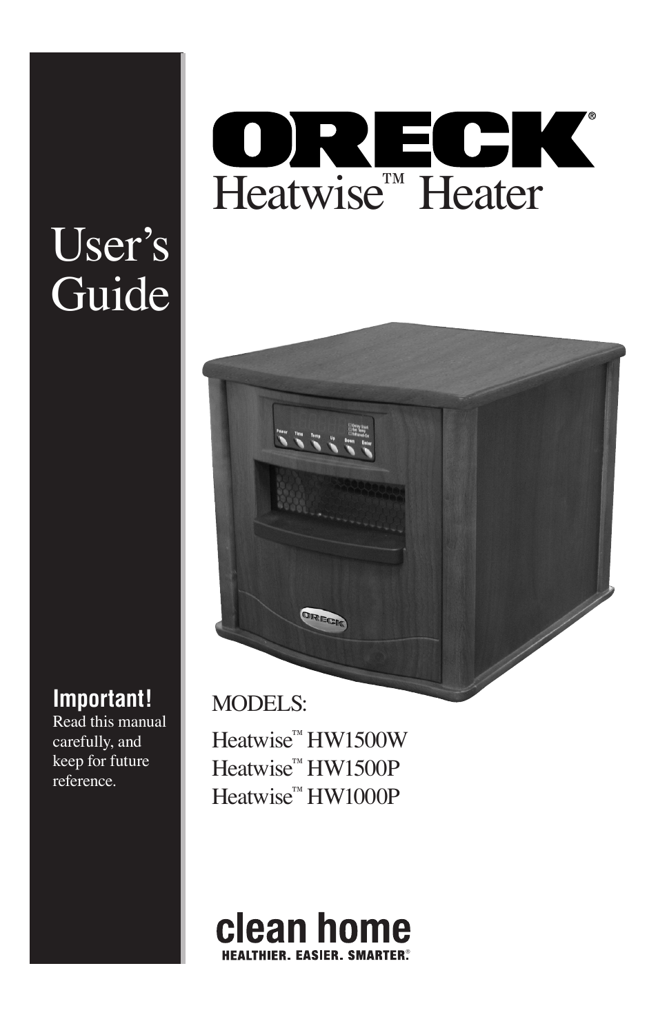 Oreck HEATWISE HW1000P User Manual | 16 pages