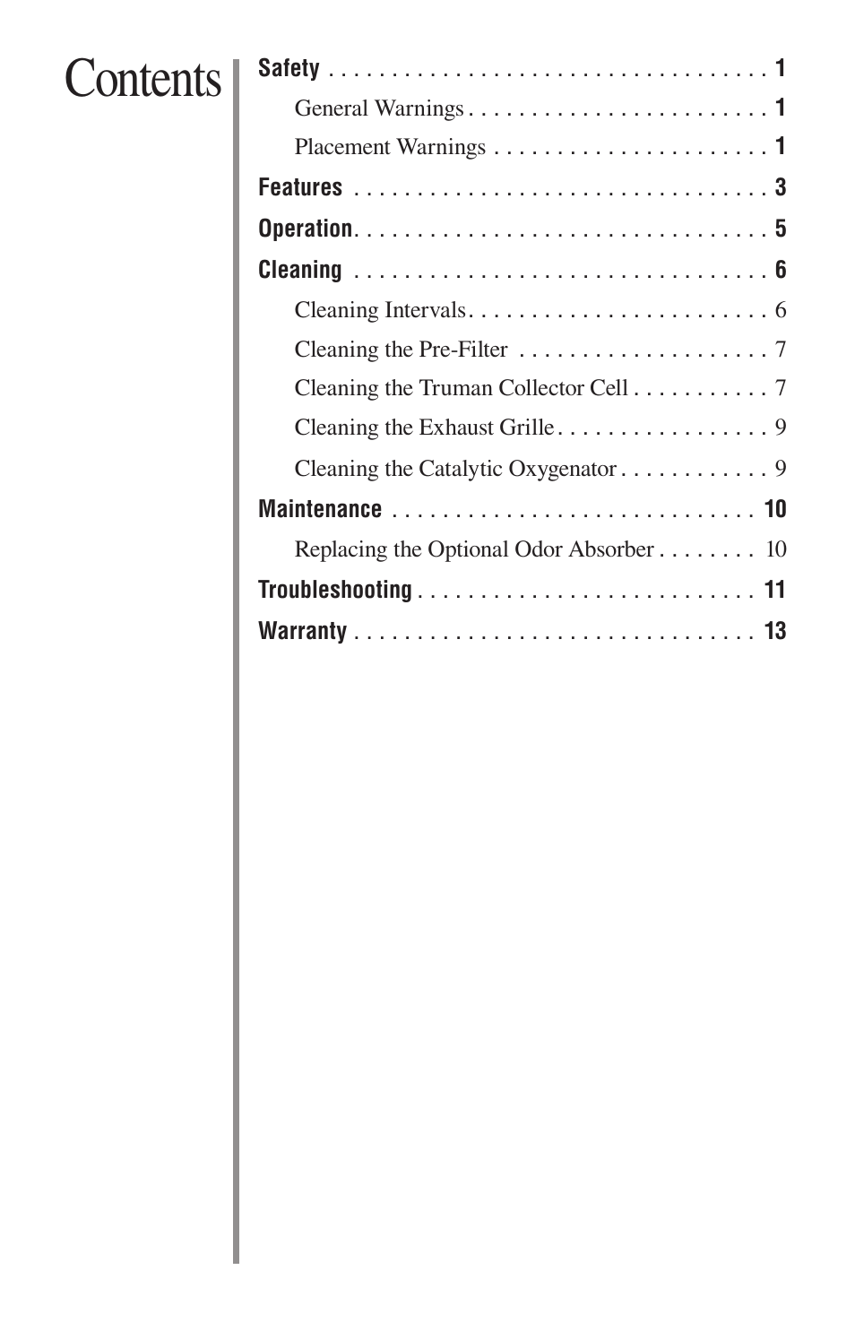 Oreck ProShield Air Purifier User Manual | Page 3 / 18