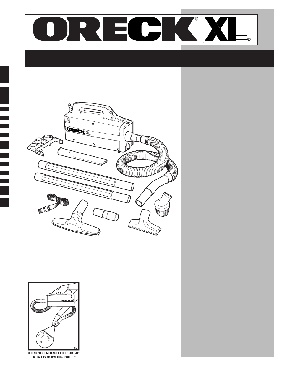 Oreck BB870-EW User Manual | 4 pages
