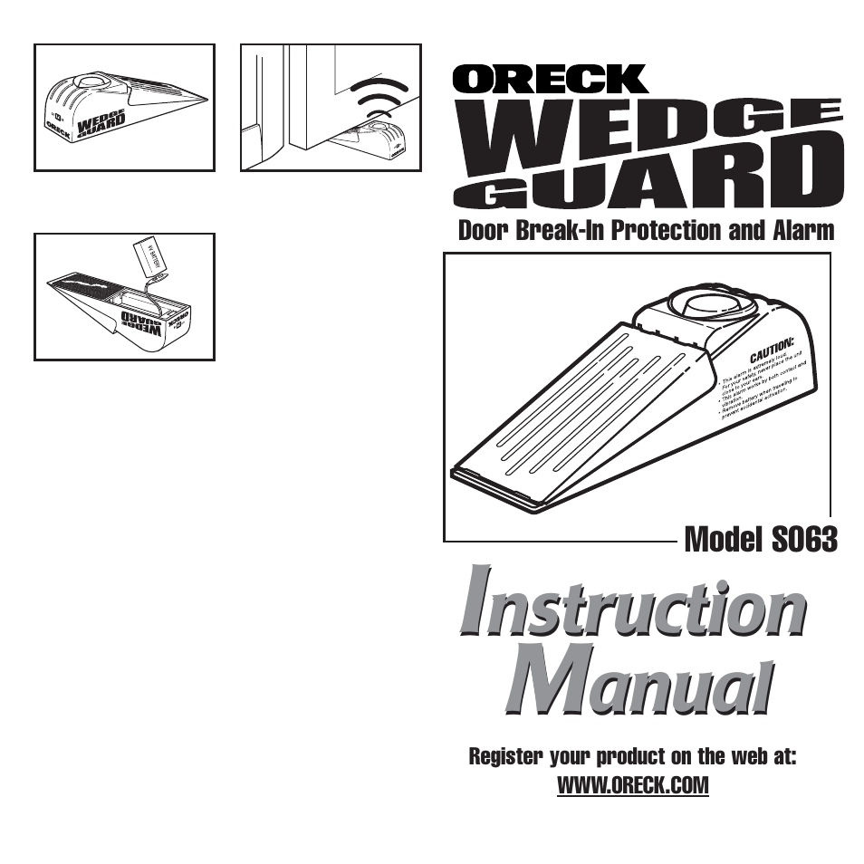 Oreck WEDGE GUARD S063 User Manual | 2 pages