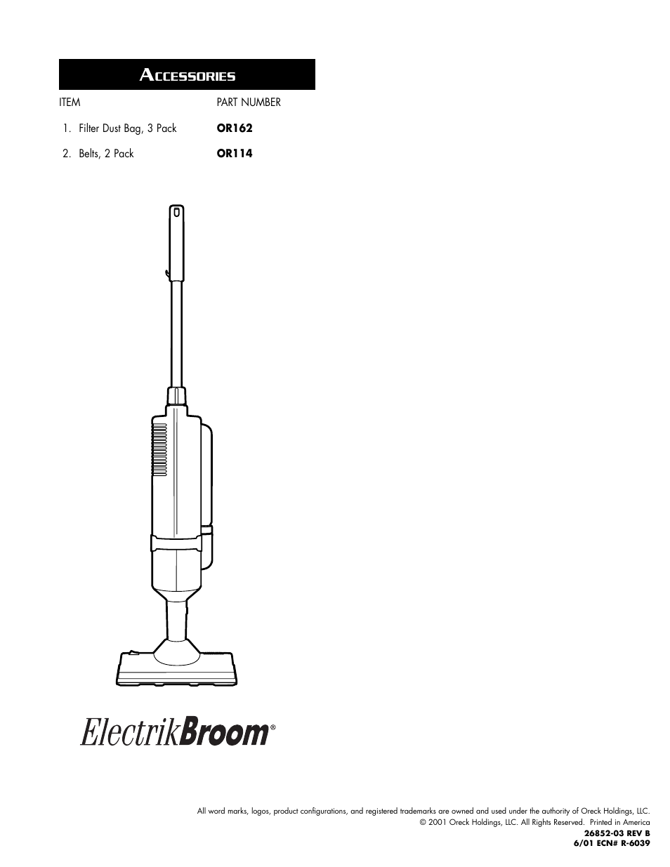 Oreck SIMPLY AMAZING APU255 User Manual | Page 8 / 8